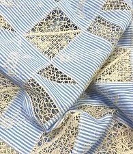 Сорочка в полоску с вышивкой лен